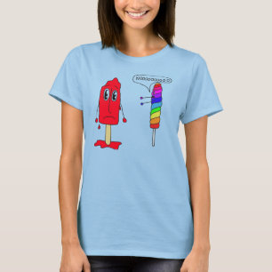 アイスキャンデーおよび棒つきキャンデー Tシャツ