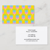 アイスキャンデーのアイスクリームの棒つきキャンデーの名刺のテンプレート 名刺 (正面/裏面)