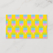 アイスキャンデーのアイスクリームの棒つきキャンデーの名刺のテンプレート 名刺 (正面)