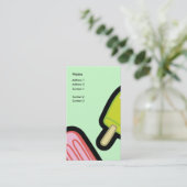 アイスキャンデーの名刺のテンプレート 名刺 (スタンド正面)