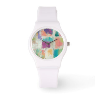 アイスキャンデーIIの石の抽象的なプリント マイクSchick 腕時計