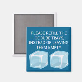 アイスキューブトレイを補充してください |ノベルティ マグネット (正面/裏面)