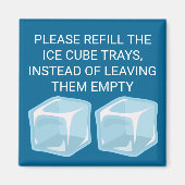 アイスキューブトレイを補充してください |ノベルティ マグネット (正面)
