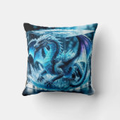 アイスキューブ凍っていに包まれた3Dドラゴン クッション (裏面)