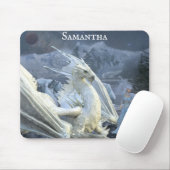 アイスクイーンとスノーウィンタードラゴンファンタジー マウスパッド (マウス)