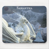 アイスクイーンとスノーウィンタードラゴンファンタジー マウスパッド (正面)