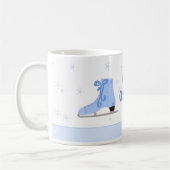アイスクイーンスケートで滑るデザイン コーヒーマグカップ (左)