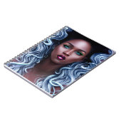 アイスクイーンメラニン女性ブラックガール魔法シスタシス ノートブック (左側)