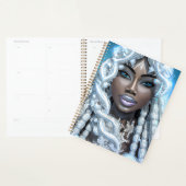 アイスクイーンメラニン女性ブラックガール魔法シスタシス プランナー手帳 (ディスプレー)