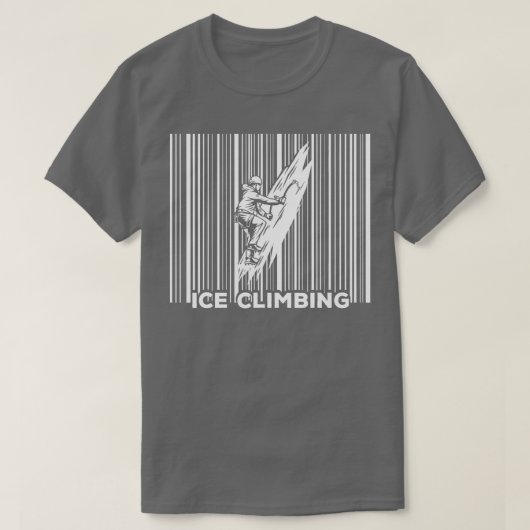 アイスクライマー冬の登山アイスクライム Tシャツ (デザイン正面)