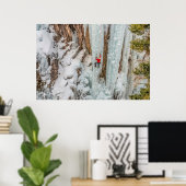 アイスクライマー登り崖 ポスター (ホームオフィス)