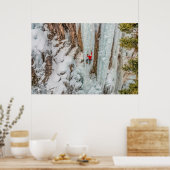 アイスクライマー登り崖 ポスター (キッチン)