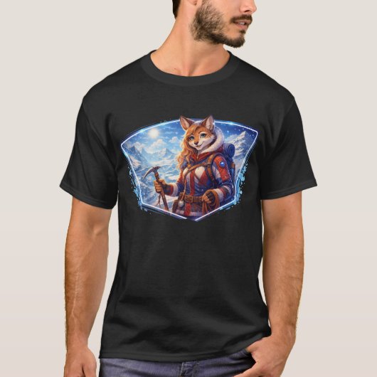 アイスクライミングの雌狐 Tシャツ (正面)