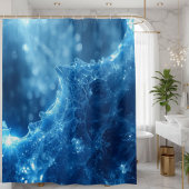 アイスクリスタルの雪の結晶 シャワーカーテン