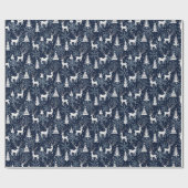 アイスクリスタルクリスマスディアストーンブルーグレー ラッピングペーパー (フラット)