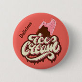 アイスクリーカスタムム文字&カラーボタン 缶バッジ (正面)