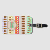 アイスクリーストライプムパーソナライズされた ラゲッジタグ (正面横)