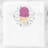 アイスクリーポップ・アートのム振りかける報酬 ラウンドシール (バッグ)