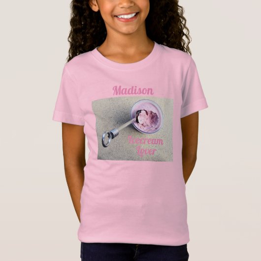 アイスクリームおもしろいハートかわいい Tシャツ (正面)