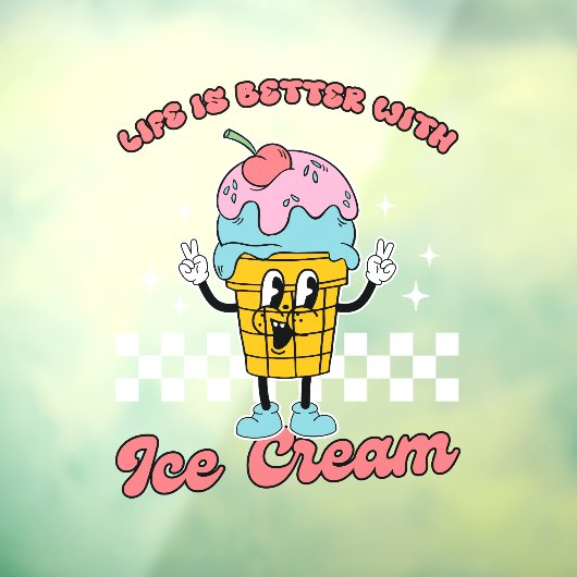アイスクリームがある生活の方が楽しい ウィンドウサイン (シート3)