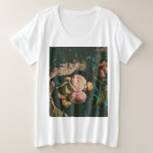 アイスクリームがふりかかる プラスサイズTシャツ (デザイン正面)