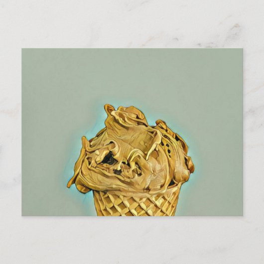 アイスクリームがふりかかる ポストカード (正面)