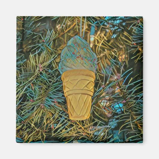 アイスクリームがふりかかる マグネット (正面)