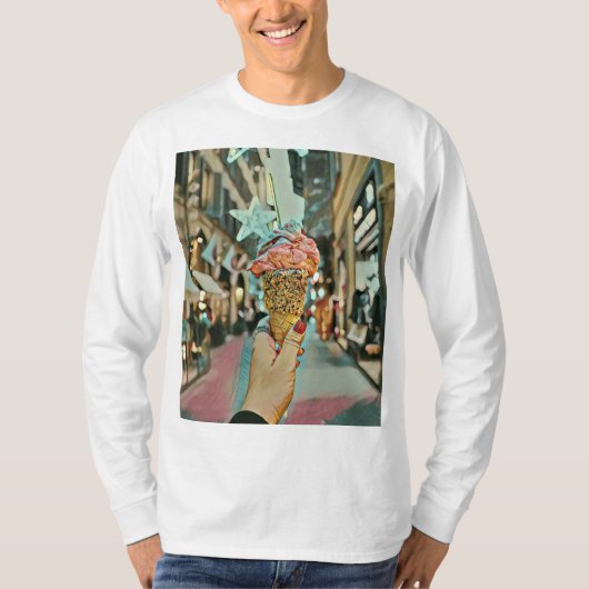 アイスクリームがふりかかる Tシャツ (正面)
