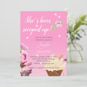 アイスクリームがブライダルシャワーの招待を受ける 招待状 (スタンド正面)