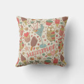 アイスクリームが付いている夏パターン クッション (裏面)