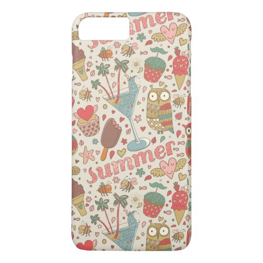 アイスクリームが付いている夏パターン Case-Mate iPhoneケース (裏面)