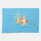 アイスクリームが全てを良くする キッチンタオル (横)