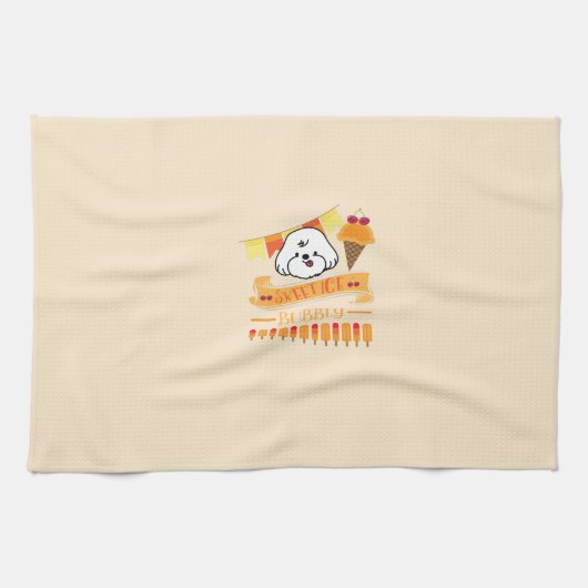 アイスクリームが大好き キッチンタオル (横)