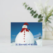 「アイスクリームが私のお尻を大きくする！」 ポストカード (スタンド正面)