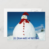 「アイスクリームが私のお尻を大きくする！」 ポストカード (正面/裏面)