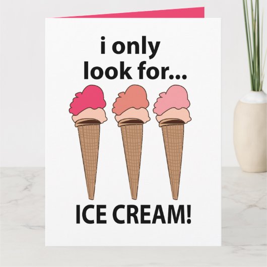 アイスクリームが私の全て アイスクリーム カード (正面)