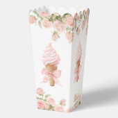 アイスクリームが赤ちゃんシャワーポップ・アートのポップコーンに近づく フェイバーボックス (裏面)