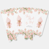 アイスクリームが赤ちゃんシャワーポップ・アートのポップコーンに近づく フェイバーボックス (見開き)