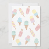 アイスクリームこちらスクープ誕生日招待状 招待状 (裏面)