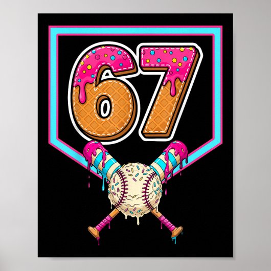 アイスクリームしただれナンバー67 プレイヤー67歳の誕生日 ポスター (正面)
