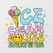 アイスクリームですべてを解決 ウィンドウサイン (シート)