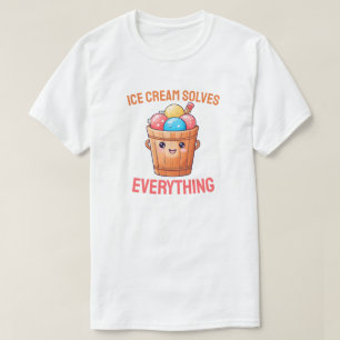 アイスクリームですべてを解決 Tシャツ