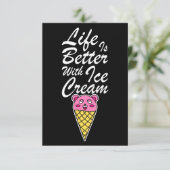 アイスクリームで人生が良くなる サンキューカード (スタンド正面)