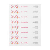 アイスクリームとさくらんぼ ラップアラウンドラベル (シート)