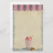 アイスクリームとクッキー文房具 便箋 (正面/裏面)