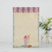 アイスクリームとクッキー文房具 便箋 (スタンド正面)