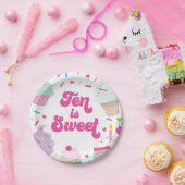 アイスクリームとケーキ10は甘い10誕生日 ペーパープレート (パーティー)