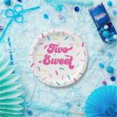 アイスクリームとケーキ2つの甘い2番目の誕生日 ペーパープレート (パーティー)