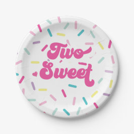 アイスクリームとケーキ2つの甘い2番目の誕生日 ペーパープレート