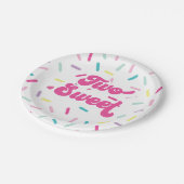 アイスクリームとケーキ2つの甘い2番目の誕生日 ペーパープレート (アングル)